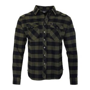 MUDDY WOODSMAN HEAVYWEIGHT MENS FLANNEL – OLIVE/BLACK NWT 2XL